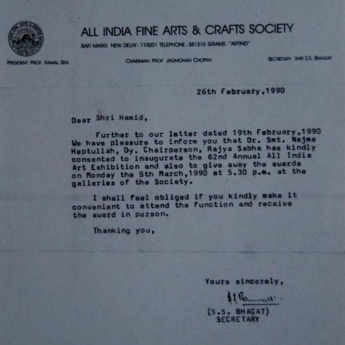 Letter, AIFACS