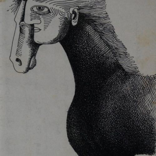Human Horse | Gel Pen on Paper | 20 x 12 CM | 2012 | Available | Price: Contact Us 
