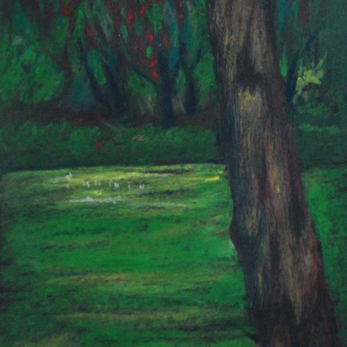 Landscape - XLIX | Oil Pastel on Paper | 20 x 14.5 CM | 1978 | Available | Price: Contact Us