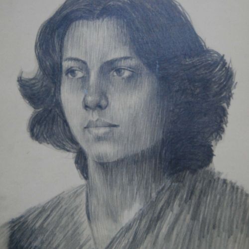 Portrait - XLVII | Pencil on paper | 30 x 24 CM | 1982 | Available | Price: Contact Artist 